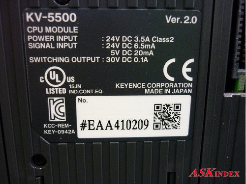 Keyence KV-5500 PLC CPU Unit with Ethernet/IP [h1089884337]