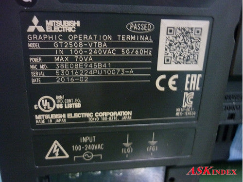 Mitsubishi Electric GT2508-VTBA GOT Display Unit [k1107048112]