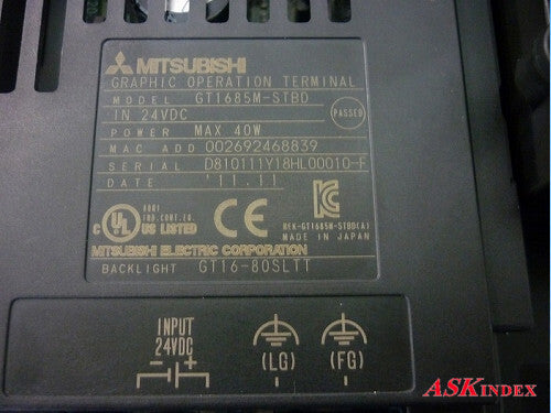 Mitsubishi Electric GT1685M-STBD GOT Display Unit [q1128771814]