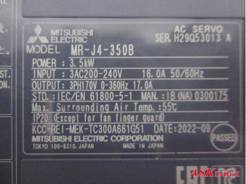 Mitsubishi Electric MR-J4-350B AC Servo Motor [g1142409738]