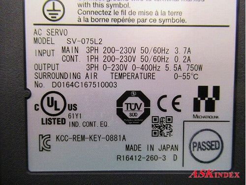 Keyence SV-075L2 AC Servo [g1147944230]