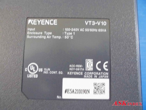 Keyence VT3-V10 10-inch VGA TFT Color Touch Panel [b1150521606]