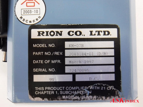Rion KM-07B Particle Counter [b1211719102]
