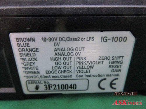 Keyence IG-028 CCD Digital Laser Sensor Head with Amplifier Unit IG-1000 (10m) [s1212608344]