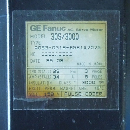 FANUC A06B-0319-B581 Servo Motor [k1054925743]
