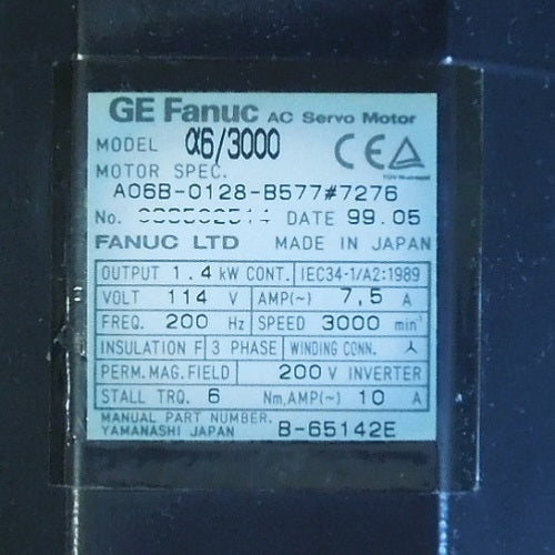 FANUC A06B-0128-B577 Servo Motor [c1054927005]