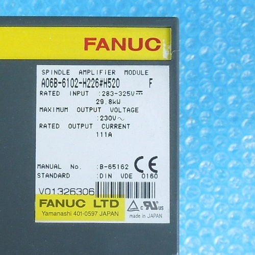 FANUC A06B-6102-H226#H520 Spindle Amplifier Unit [o1054940056]