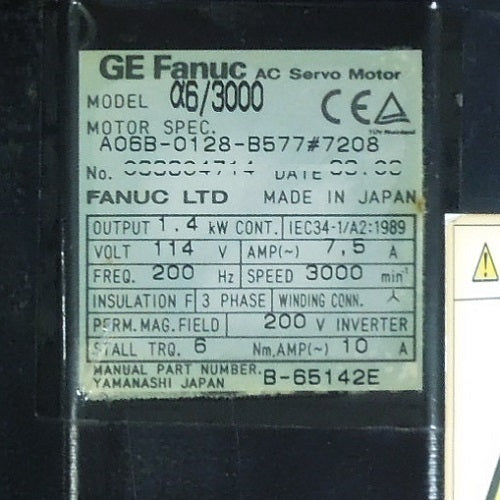 FANUC A06B-0128-B577 Servo Motor [r1054930842]