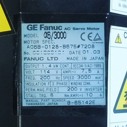 FANUC A06B-0128-B675 Servo Motor [n1054923198]