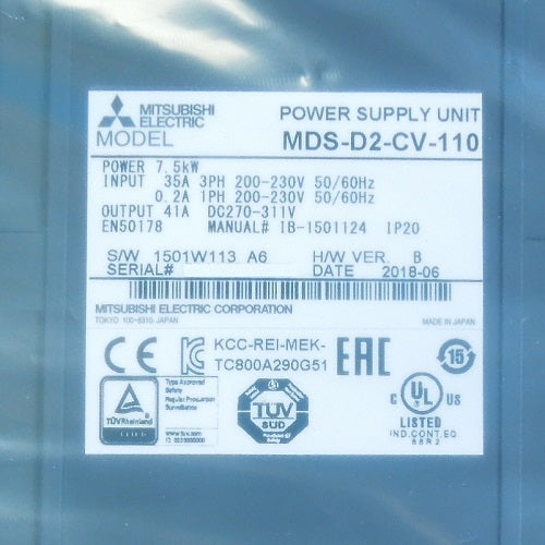 Mitsubishi Electric MDS-D2-CV-110 Servo Drive Power Supply Unit [v1066779286]