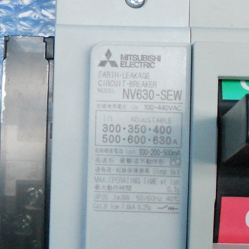 Mitsubishi Electric NV630-SEW 3P 600A 1.2.500mA Earth Leakage Breaker [l1178648736]