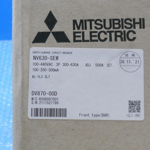 Mitsubishi Electric NV630-SEW 3P 600A 1.2.500mA Earth Leakage Breaker [l1178648736]