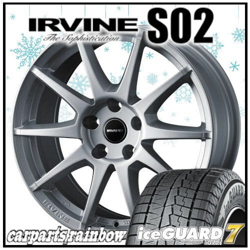 Yokohama IG70 Ice Guard Seven 175/65R15 Tire & IRVINE S02 15x6.0J Silver Wheel 4 Pieces [m1202879934]