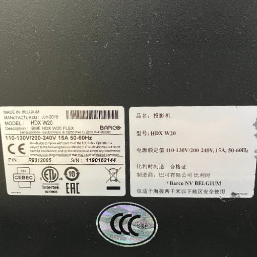 Barco HDX-W20 Commercial Projector [g1220177091]
