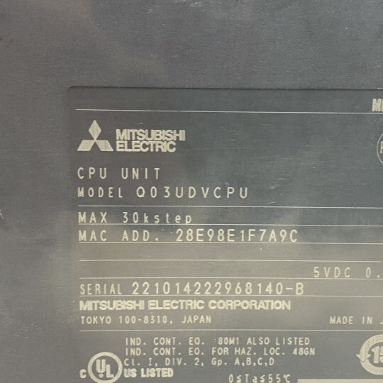 Mitsubishi Electric QO3UDVCPU Universal Model High-Speed CPU [e1186744882]