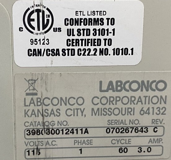 Labconco Biosafety Cabinet H94 W91 D75cm [r1184534436]