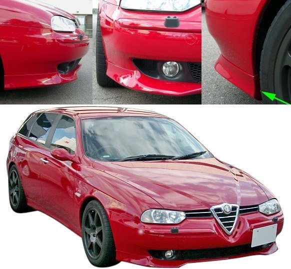 Alfa Romeo 156 Front Lip Spoiler Carbon Aero Parts 1997-2003 Sedan Sports Wagon [f1066604190]