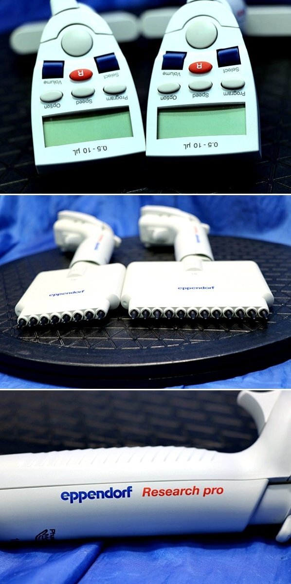 Eppendorf Research Pro Multichannel Pipette Set 20-300uL 5-100uL 0.5-10uL 6 Units [n1235819008]
