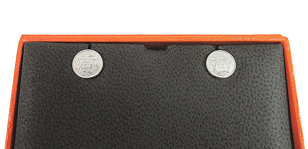 Hermes Exlibris TPM Earrings Silver SV925 [t1135895611]