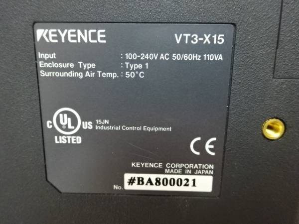 Keyence VT3-X15 15-inch XGA TFT Color Touch Panel [t520283993]
