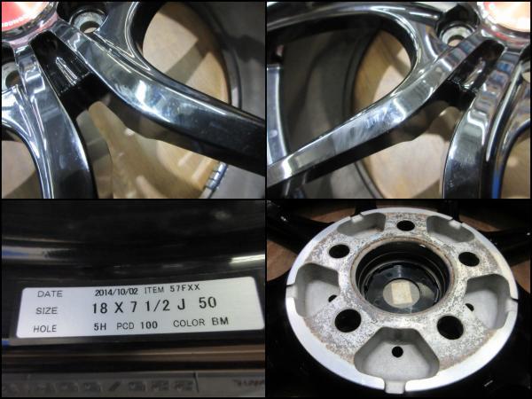 Subaru XV Forester Bargain Summer Tire Set Used RAYS Gram Lights 18 Inch 7.5J +50 5H 100 New Dunlop GRANDTREK PT5 22 [n1174316769]