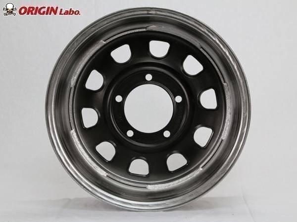 Jimny JB64 JB74 JB23 JA11 Series Iron Core Wheels 16x6.0J-20 Black/Chrome with DUNLOP GRANDTREK MT2 LT225/75R16 Tires [p1211580291]