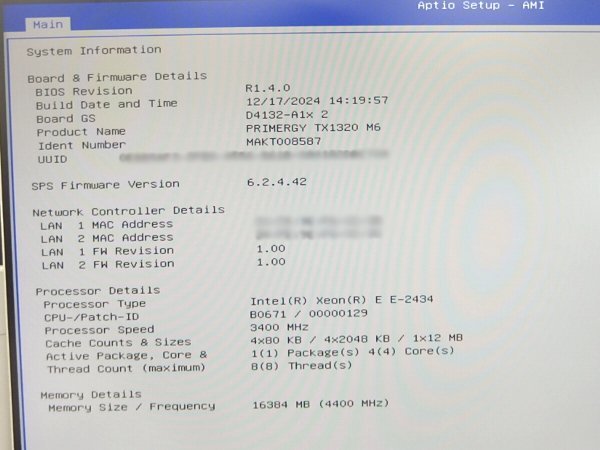 Fujitsu Primergy TX1320 M6 Server Xeon E-2434 16GB RTX A400 [s1231290124]