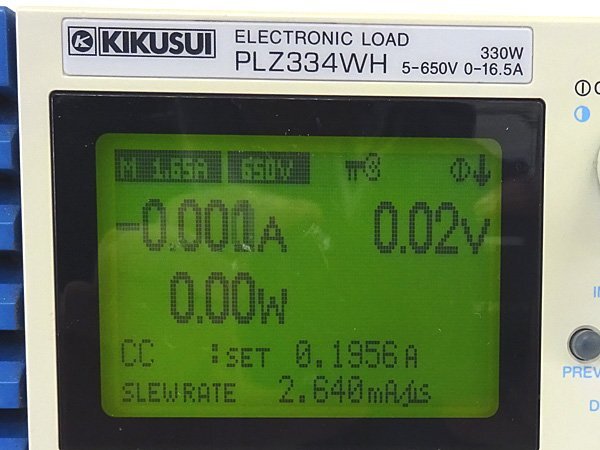 Kikusui PLZ334WH Electronic Load 330W 5-650V 0-16.5A [l1248447506]