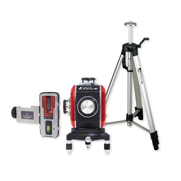 Shinwa Measurement 71619 Laser Robo X-Line-E Red Full Line Sensor with Motor Receiver and Tripod Set [m1036311743]