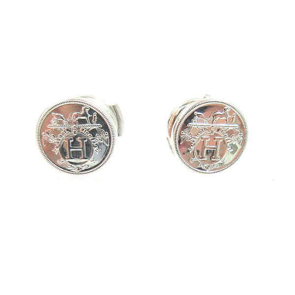 Hermes Exlibris TPM Earrings Silver SV925 [t1135895611]