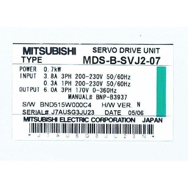 MITSUBISHI MDS-B-SVJ2-07 Servo Drive [p1149850496]