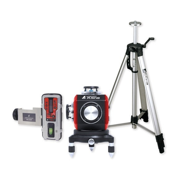 Shinwa 71617 Laser Robo X-Line Red Full Line/Ground Ink Cross Pendulum Magnetic Damper Receiver Tripod Set [p1192660252]