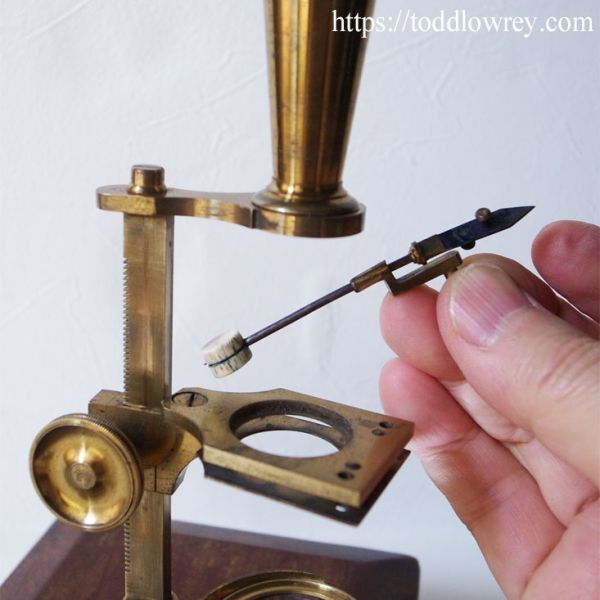 CARY-GOULD British Antique Assembled Microscope Brass in Wooden Box [c1197222741]