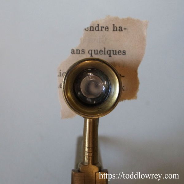 Antique British Magnifying Glass Microscope with Case [m1209740745]