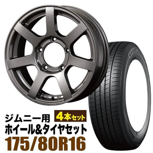 MUD-S7 Jimny 5.5J+20 Gunmetal DUNLOP GRANDTREK PT5 175/80R16 91S [1211587804]