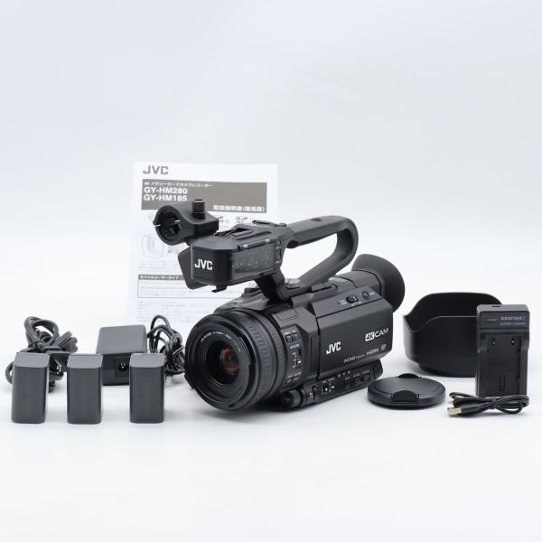 JVC GY-HM185 4K Camera Recorder with 3 Batteries [r1213060616]
