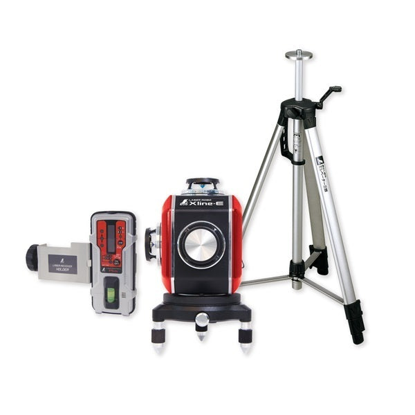 Shinwa 71619 Laser Robo X-Line-E Red Full Line Background Cloth Electronic Horizontal Sensor Motor Receiver Tripod Set [l1213389392]