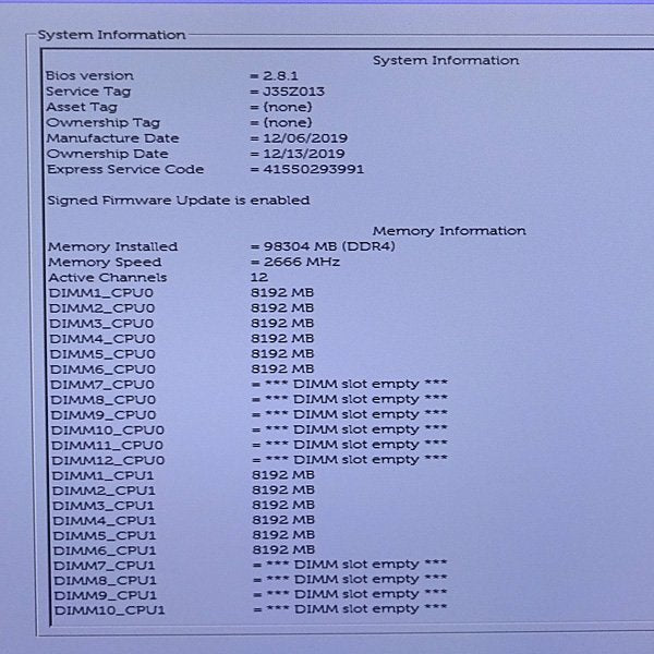 Dell Precision 7920 Xeon Gold 6142 x2 96GB RAM RTX 8000 4TB SSD (as-is) [o1240634164]