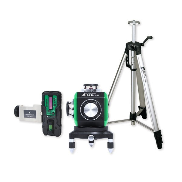 Shinwa 71618 Laser Robo X-Line Green Full Line/Background Cloth Pendulum Magnetic Damper Light Receiver Tripod Set [q1215535067]