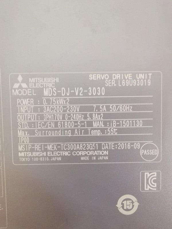 Mitsubishi MDS-DJ-V2-3030 Servo Amplifier 750W [r1065979259]