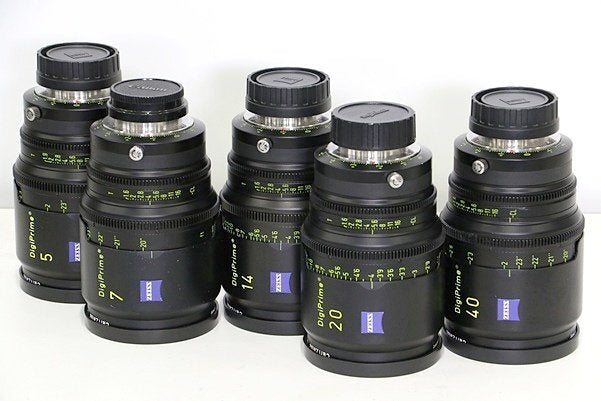 ZEISS DigiPrime Single Focus Cinema Lens Set of 5 5mm 7mm 14mm 20mm 40mm [1193739665]