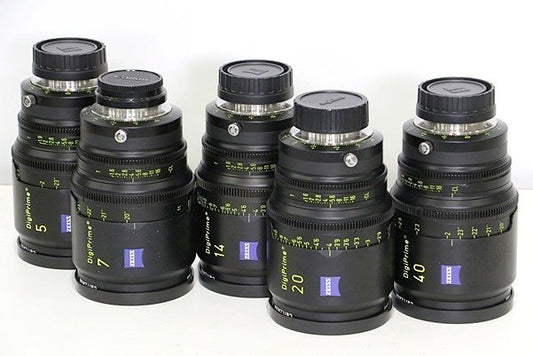 ZEISS DigiPrime Single Focus Cinema Lens Set of 5 5mm 7mm 14mm 20mm 40mm [1193739665]