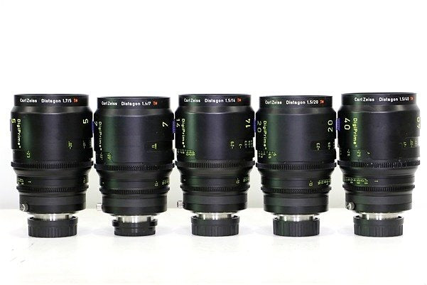 ZEISS DigiPrime Single Focus Cinema Lens Set of 5 5mm 7mm 14mm 20mm 40mm [1193739665]