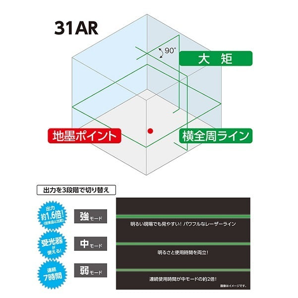 Shinwa 70873 Laser Robo LEXIA Measurement Tool Horizontal All Around Large Rectangle Set [l1220130861]