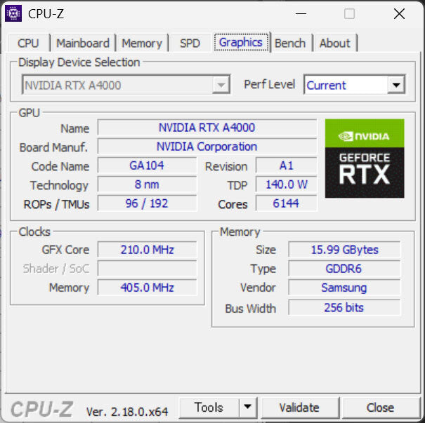 NVIDIA RTX A4000 16GB GDDR6 Graphics Card [l1217965043]