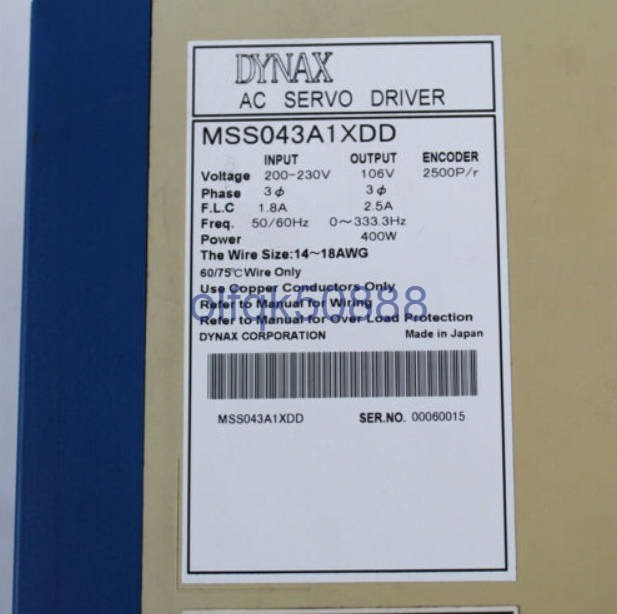 Dynax MSS043A1XDD Servo Driver [e1100755367]