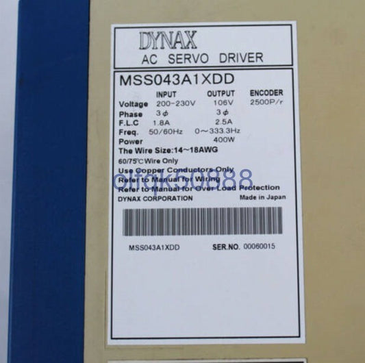Dynax MSS043A1XDD Servo Driver [e1100755367]