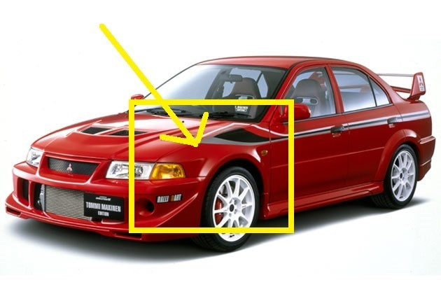 Mitsubishi CP9A Front Fender Genuine Evo 56 Tomimaki Lancer Evolution [s1101723839]