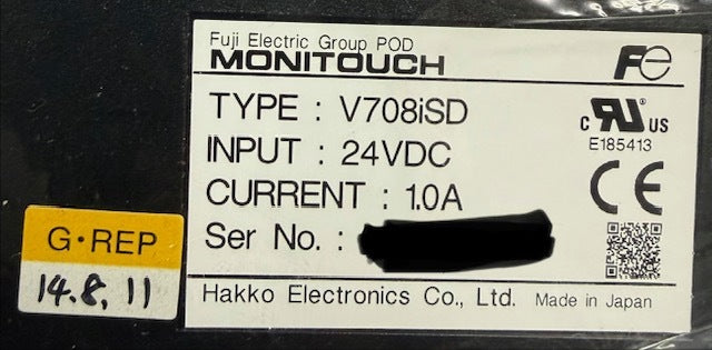 Fuji Electric V708iSD Touch Panel [d1213832968]