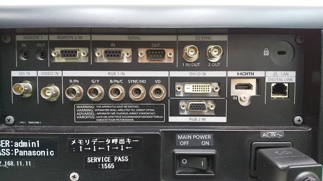 Panasonic PT-DZ870K Projector Video Equipment 629 Hours Lamp Usage [v1196165030]